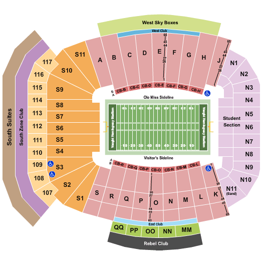 Ole Miss Football Stadium Seating Chart Ole Miss Football Tickets | Check the 2019 Schedule for More!